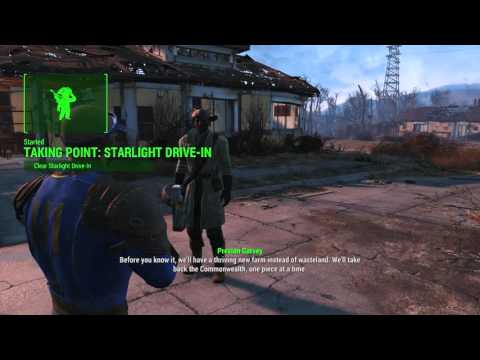 Fallout 4 - Preston Garvey "New Settlements" Chat Taking Point Starlight Drive-In Mission Initiated