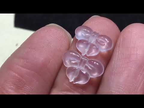 122973 高冰蝴蝶結一對