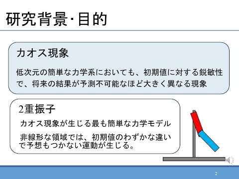 機械工学科 2021小野２重振子カオス運動
