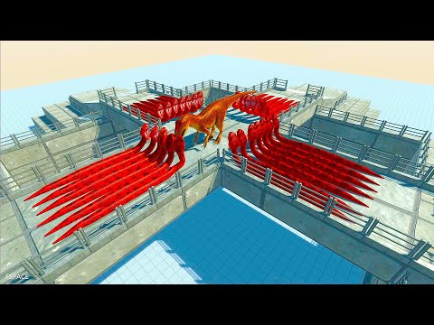 25x TITANOBOA vs DINOSAURS, MUTANT GORILLAS & HUMANS - Animal Revolt Battle Simulator ARBS #54