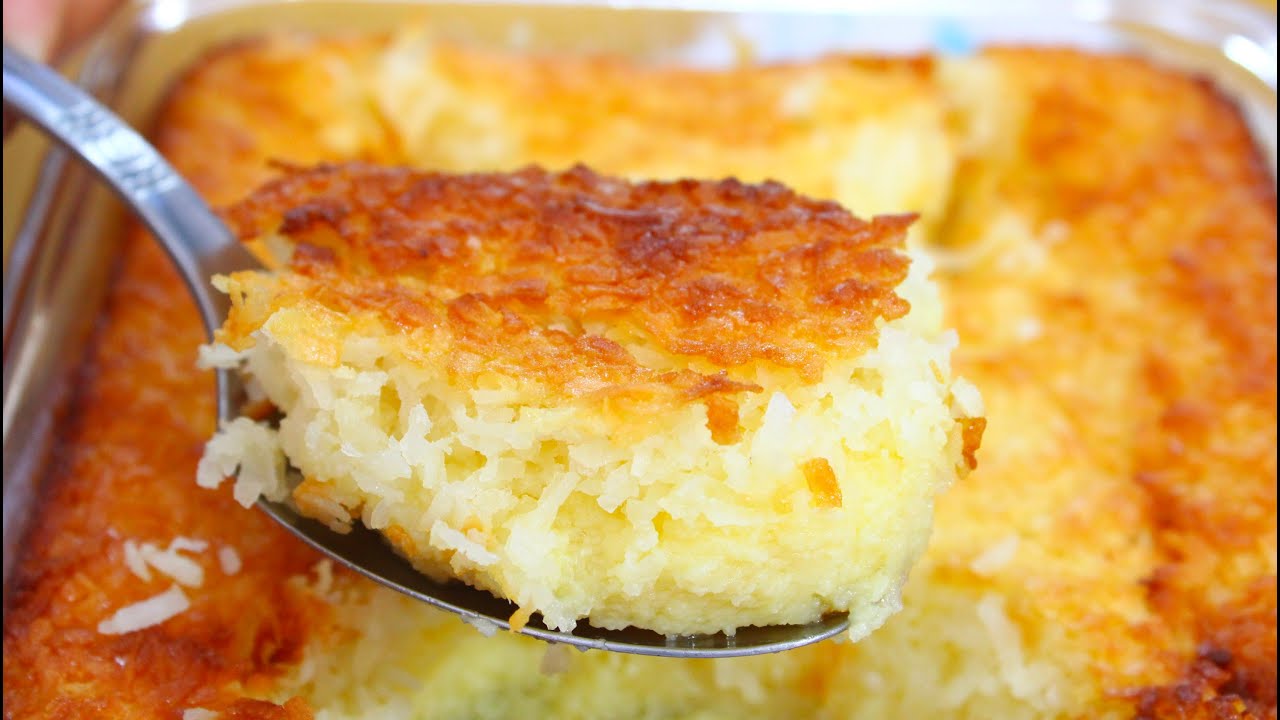 SÓ EU FIZ ESSA RECEITA 3 VEZES ESSA SEMANA - VOCÊ VAI QUERER TODO DIA COCADA CREMOSA DE FORNO FACIL