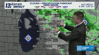 13 ON YOUR SIDE Forecast: Early Saturday Rain Chance; Still Cool For June