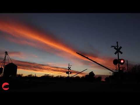 UP Train Through Renfrow at Sunset - 1/16/22