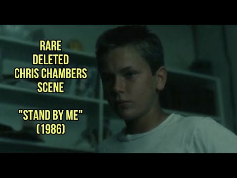 RIVER PHOENIX - Chris Chambers deleted "Stand By Me" scene (1986)