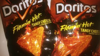 Doritos flaming Hot Tangy cheese flavour corn chips review🔥