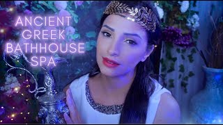 ASMR World Spa | ANCIENT GREECE Bath House 🌿Bathing you, Oil & Stone Beauty Treatment