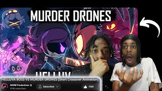 HELLUVA BOSS VS MURDER DRONES (Short Crossover Animation) | Reaction!