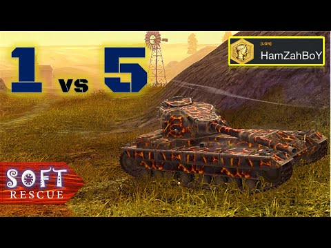 FV215b: 6800 Damage , 1 vs 5