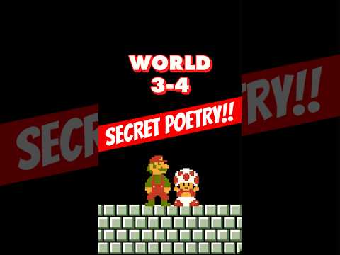 Toad’s SECRET POETRY in Super Mario Bros (NES)!!