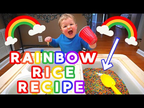 HOW TO MAKE COLORED RICE! || EASY RAINBOW RICE RECIPE FOR SENSORY PLAY 🌈