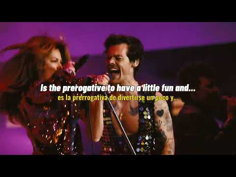 man! i feel like a woman - harry styles & shania twain (lyrics + sub. español)