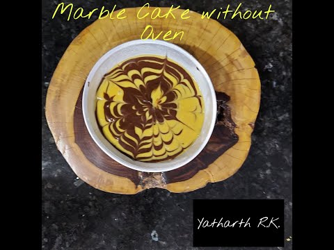 MARBLE CAKE MADE BY ME #BAKINGWITHOUTOVEN #EGGLESSCAKE #MARBLECAKE #STAYHOMESTAYSAFE