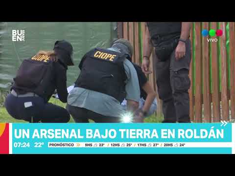 Secuestraron un arsenal bajo tierra en un predio de Roldán, cerca de Rosario