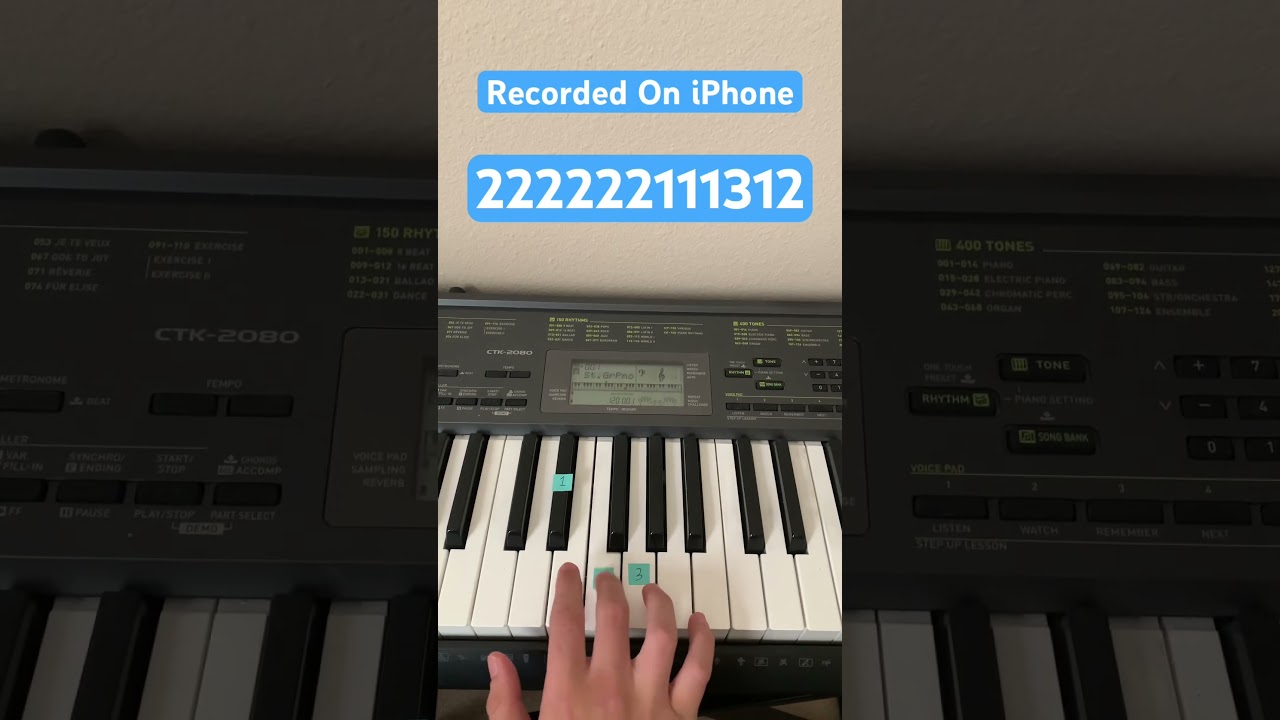 How To Play Recorded On iPhone Meme Song | Easy Piano Tutorial #shorts