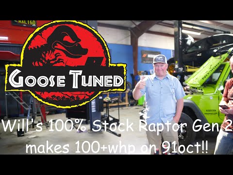 Will's 100% stock 2019 Raptor Gen 2 gets Goosetuned on 91oct! Dyno numbers are insane!