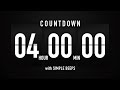 4 Hour Countdown Timer Flip Clock With Simple Beeps