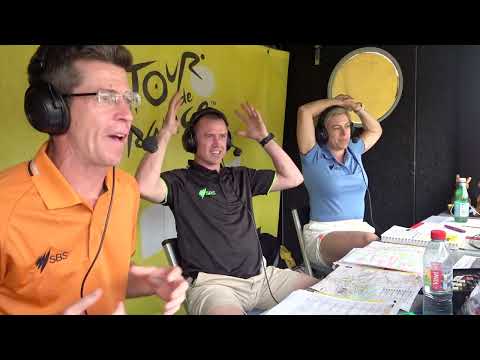 Australian Tour de France commentary team react to Aussie winning stage