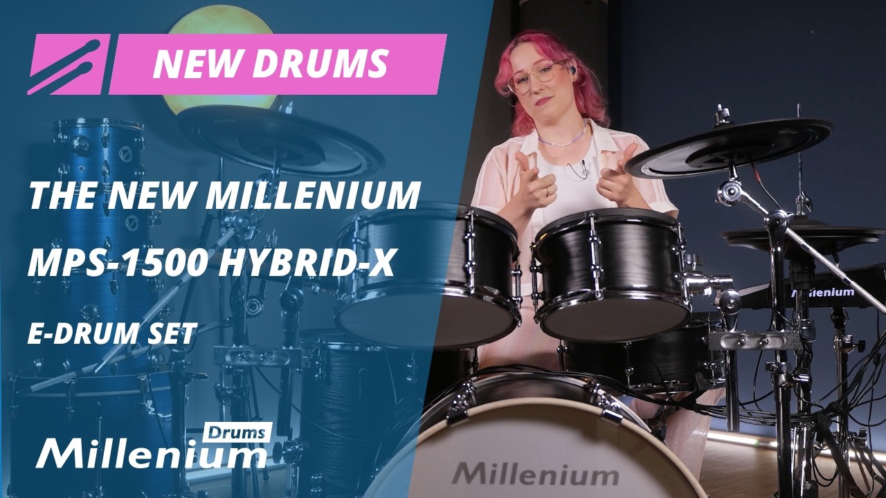 OUT NOW! Millenium MPS-1500 Hybrid-X E-Drum Set - YouTube