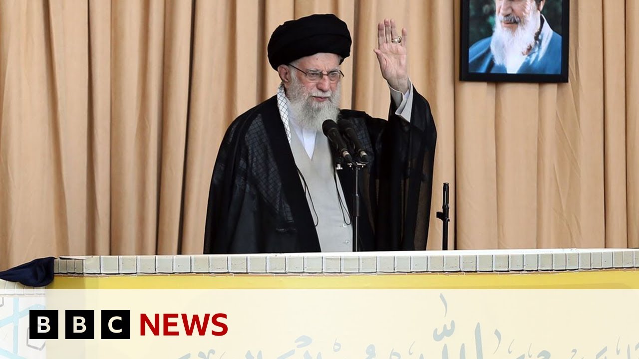 Iran's supreme leader defends strikes on Israel in rare public speech | BBC News