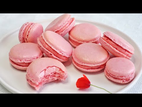 Raspberry Macarons【覆盆子馬卡龍】Macarons Framboise