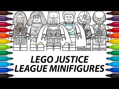 How to draw Lego DC Comics Justice League Movie minifigures compilation