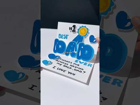 easy gift for Dad💙💛 #giftidea #diy #cardcreations #art #craft #papercraft #popupcard #fathersday