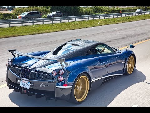 Pagani Raduno Paradiso 2019 Behind The Scenes INSANE SUPERCARS Driving on Miami Highway