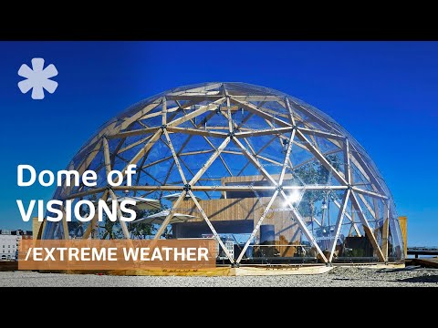 Nordic home encased within geodesic dome for passive solar