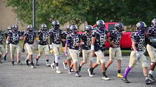 Veterans escort Concord football players to the field