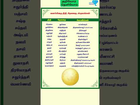 அதிர்ஷ்டம் தரும் திதிகள் #thithi #lucky