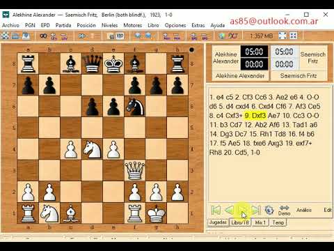 Alekhine  Aleksandrovich and saemisch f  1 0     655