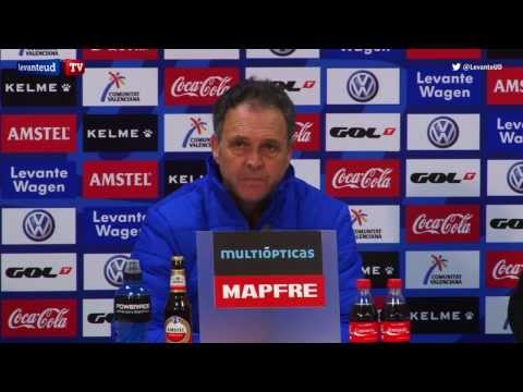 Rueda de prensa de Joaquín Caparrós previa al derbi contra el Valencia CF