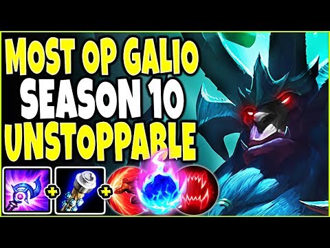 MOST OP GALIO SEASON 10 BUILD! INSANE DMG! TOTALLY UNSTOPPABLE! LoL TOP Galio vs Aatrox s10 Gameplay