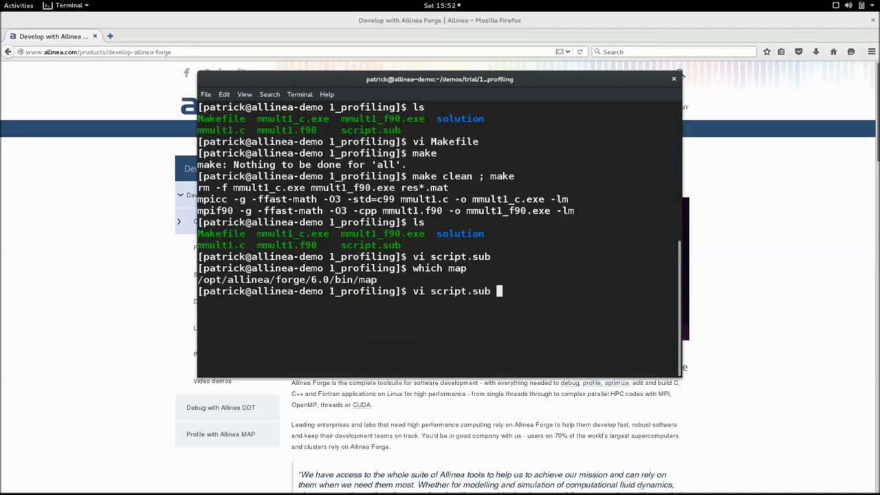 Getting started profiling an application that runs inside a batch script with Arm MAP