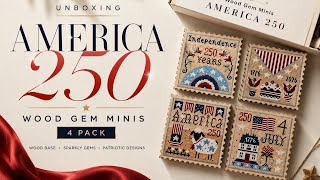 America 250 Wood Gem Minis ✨ Unboxing Something Different #artdiystudio