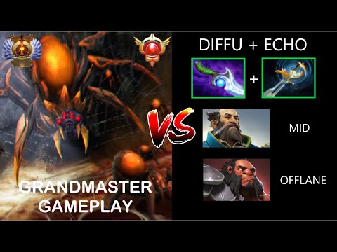 Grandmaster Broodmother - Echo + Diffu vs Kunkka & Axe (0104)