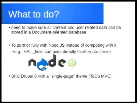 DrupalCon Portland 2013: MAKING DRUPAL THE BEST REST SERVER FOR SINGLE-PAGE APPS