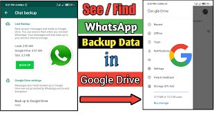 How to See / Find WhatsApp Backup Data in Google Drive