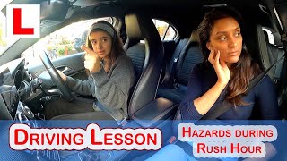 Driving Lesson During Morning Rush Hour  Roundabou