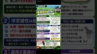 札幌競馬場芝2000m データ分析　馬券傾向 #競馬予想 #中央競馬予想 #競馬 #horse #馬券
