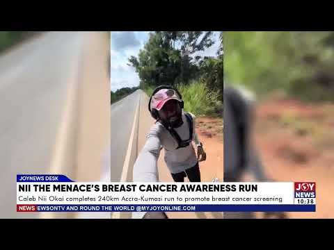 Breast Cancer Awareness Run: Caleb Nii Okai completes a 240km run to promote breast cancer screening