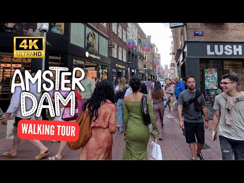 Walking Amsterdam’s BIGGEST Shopping Street (Kalverstraat) | 4K