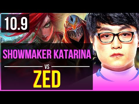 ShowMaker KATARINA vs ZED (MID) (DEFEAT) | Rank 1 Katarina | KR Challenger | v10.9