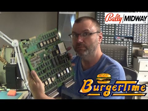 1982 Bally Midway Burger Time Arcade PCB Repair!  7-11-2024