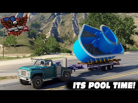 HAULING GAINT SWIMMING POOL TO NEW HOUSE - GTA 5 Roleplay - AFG