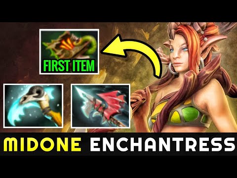MIDONE Enchantress - Crazy Impetus Max Damage Offlane Gameplay 7.24 Dota 2