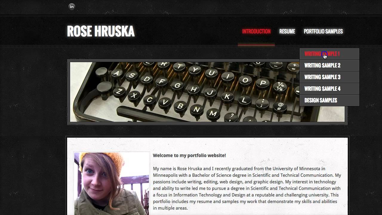 ePortfolios Explained Slide 9 - ePortfolio example