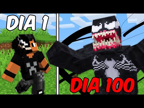 Sobrevivi 100 DIAS como VENOM no Minecraft - O FILME