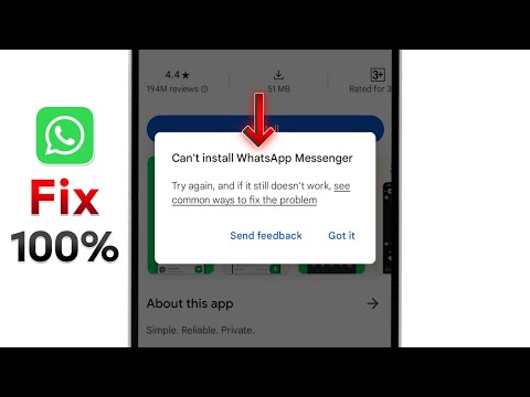 How To Fix Can't Install WhatsApp Messenger on Google Play Store | Can't install WhatsApp Messenger