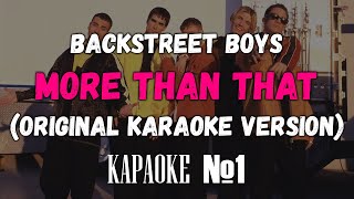 Backstreet Boys - More Than That (Backing Vocals) (Original Karaoke Version)